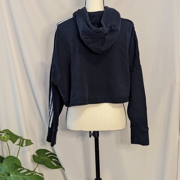EUC - Adidas Crop Top Hoodie - M - Picture 2 of 5